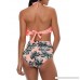 Yobecho Womens Retro Flounce High Waist Bikini Set Halter Neck Two Piece Beach Swimsuit Pink B07PPNHXK2